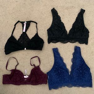 Bundle of VS Bralettes sz: L